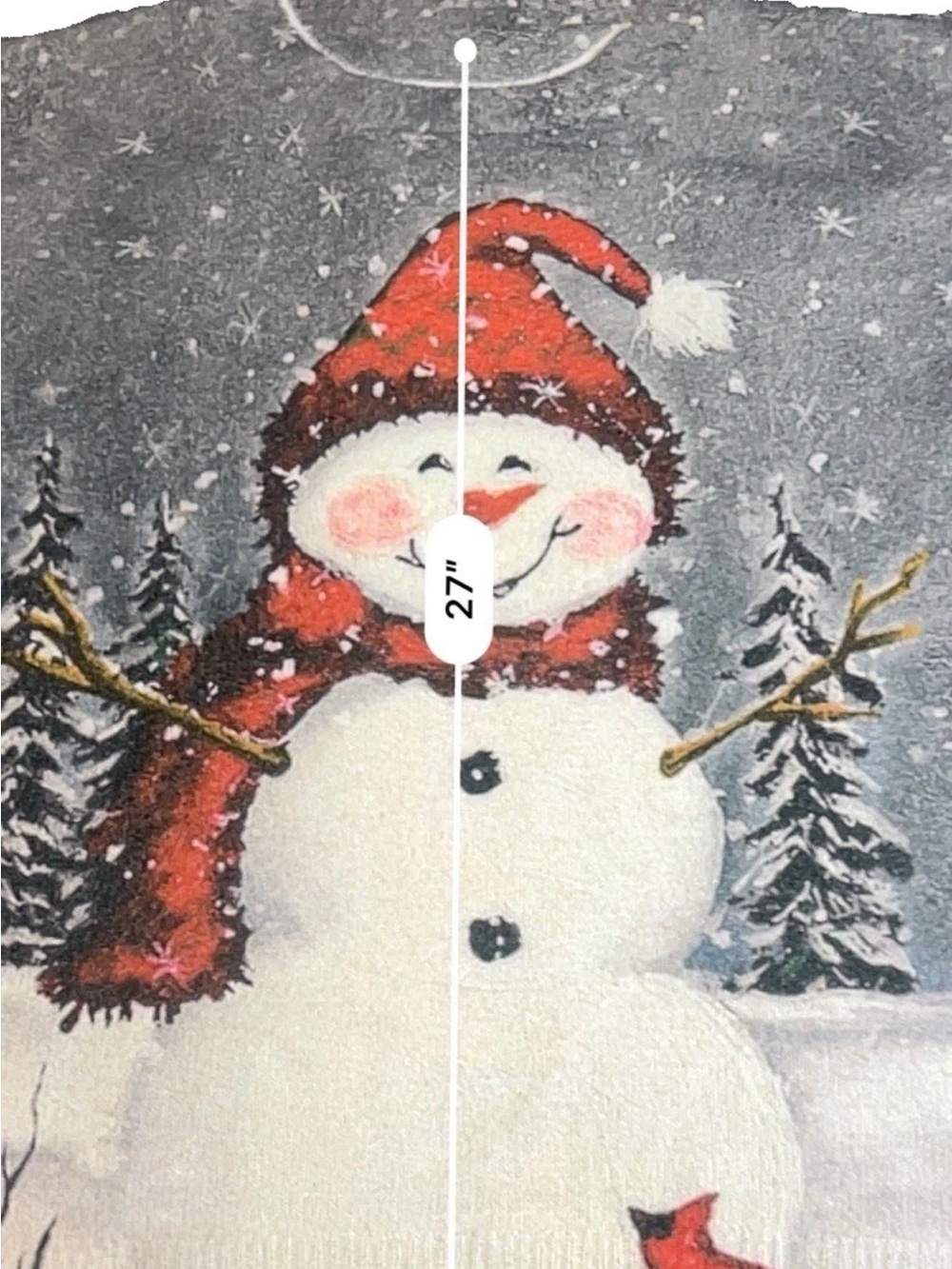 Snowman Sweater Women's One Size see Pics Oversized Cotton/wool Winter Holiday - Picture 5 of 5